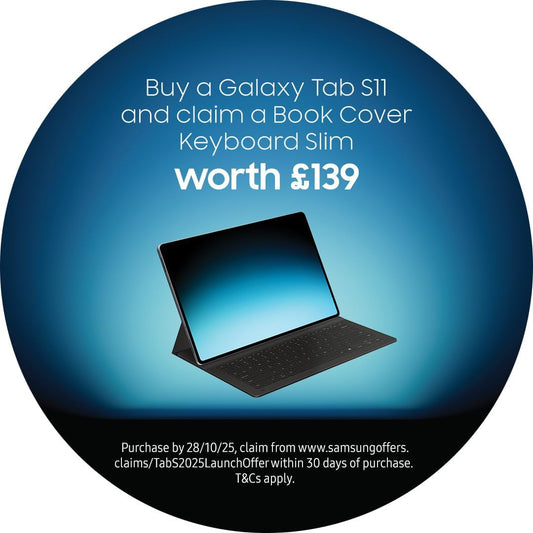 Galaxy Tab S11, AI Tablet, Wi-Fi , Lightweight Design, Multi-Modal AI Tools, Dex Connect, 512GB Storage, 12GB Memory, Long Battery Life, Silver, 3 Year Extended Warranty (UK Version)