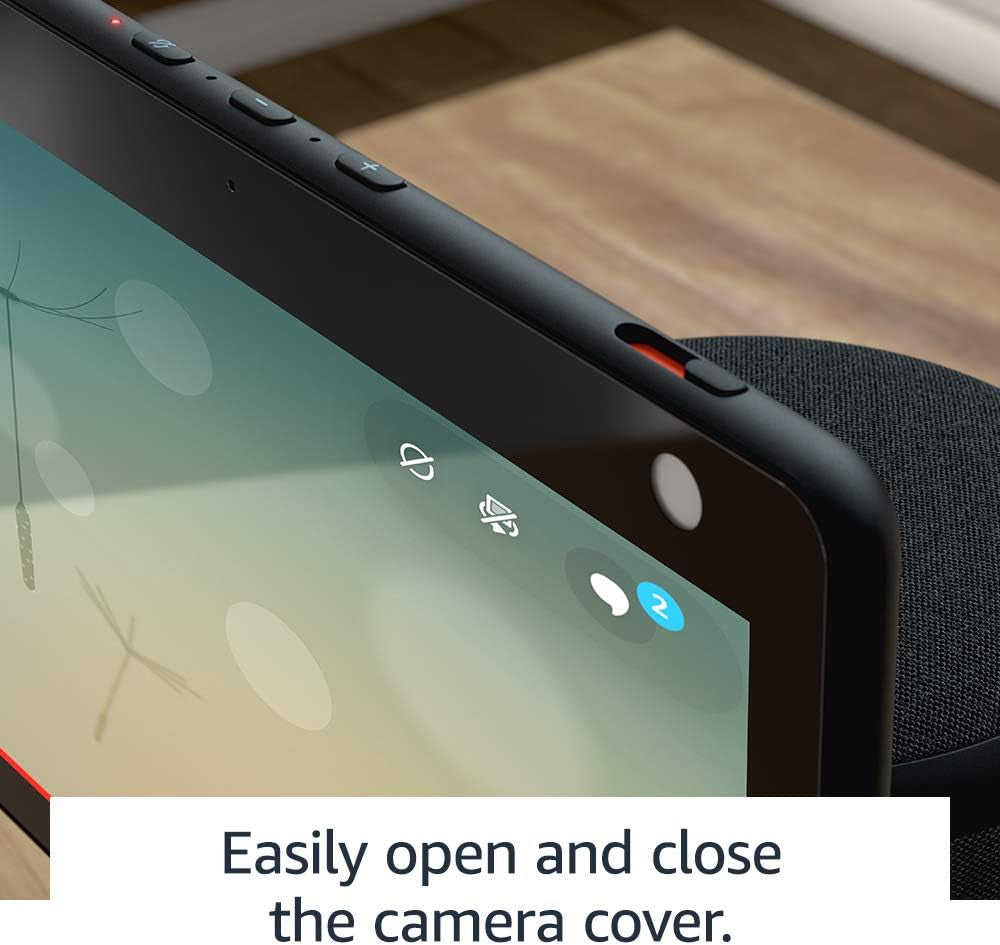 Echo Show 10 (Newest Gen) | HD Smart Display with Motion and Alexa | Charcoal Fabric