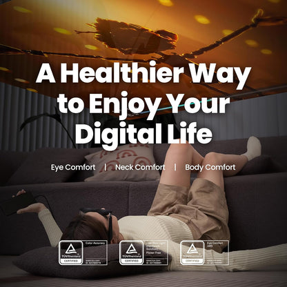 Air 2 AR Glasses, 130" 120Hz 1080P Wearable Display, Lightweight 72G, Compatible with Iphone 15/16 (Excluding E-Series), Android (USB-C DP Only), Steam Deck, ROG Ally, Pc/Mac, HDMI with Adapter