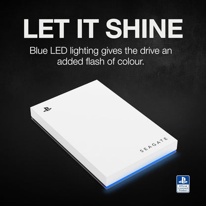 Game Drive for PS4/PS5 2TB, External HDD, USB 3.0, Officially Licensed, Blue LED, Incl 2 Weeks Playstation+ (STLV2000202)