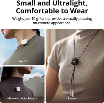 Mic Mini (1 TX + 1 RX), Wireless Lavalier Microphone, Detail-Rich Audio, Noise Cancelling, Automatic Limiting, Wireless Microphone for Camera/Iphone/Android, Vlog, Streaming, 400M Transmission