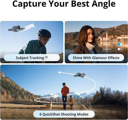 Flip, Drone with 4K UHD Camera for Adults, under 249 G, 3-Axis Gimbal Stabilization, 13Km Video Transmission, Palm Takeoff, Auto Return, 1 Battery for 31-Min Flight Time, Intelligent Flight