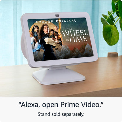 Echo Show 8 (Newest Gen) | HD Smart Touchscreen with Spatial Audio, Smart Home Hub and Alexa | Glacier White