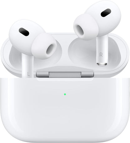 Airpods Pro 2 Wireless Earbuds, Bluetooth Headphones, Active Noise Cancellation, Hearing Aid Feature, Transparency, Personalised Spatial Audio, High Fidelity Sound, H2 Chip, USB C Charging