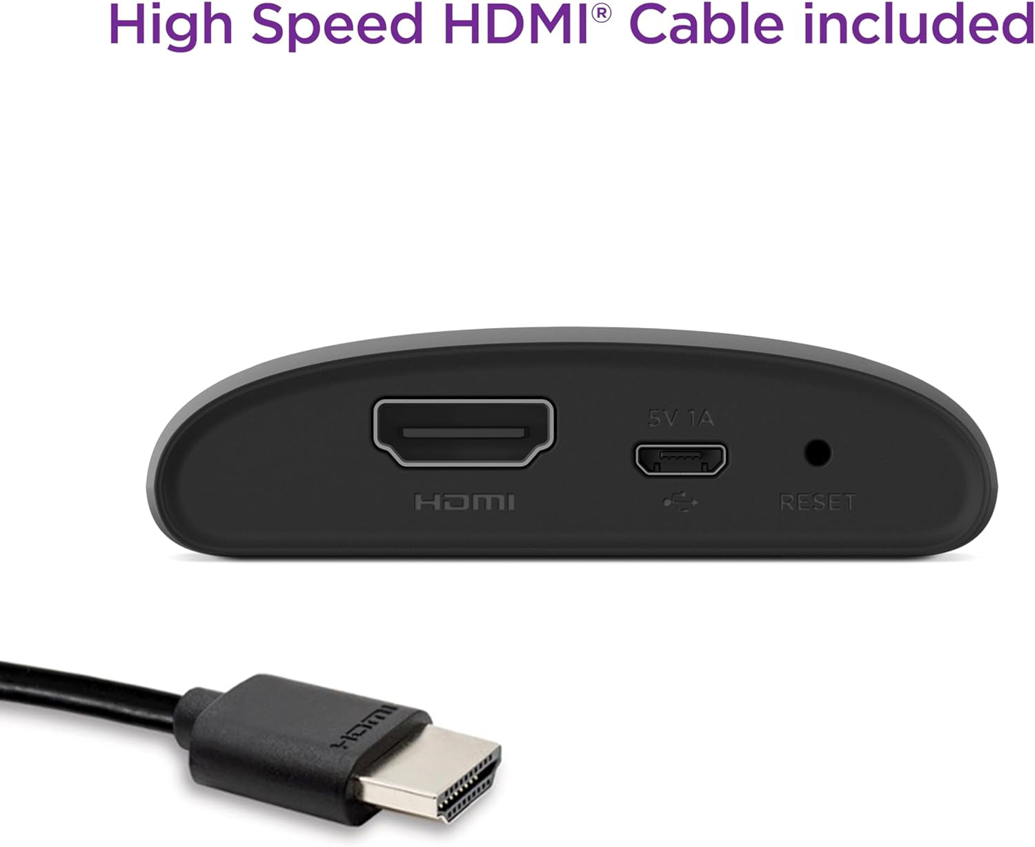 Express (New, 2023) HD Streaming Device with High-Speed HDMI Cable and Standard Remote (No TV Controls), Guided Setup and Fast Wi-Fi