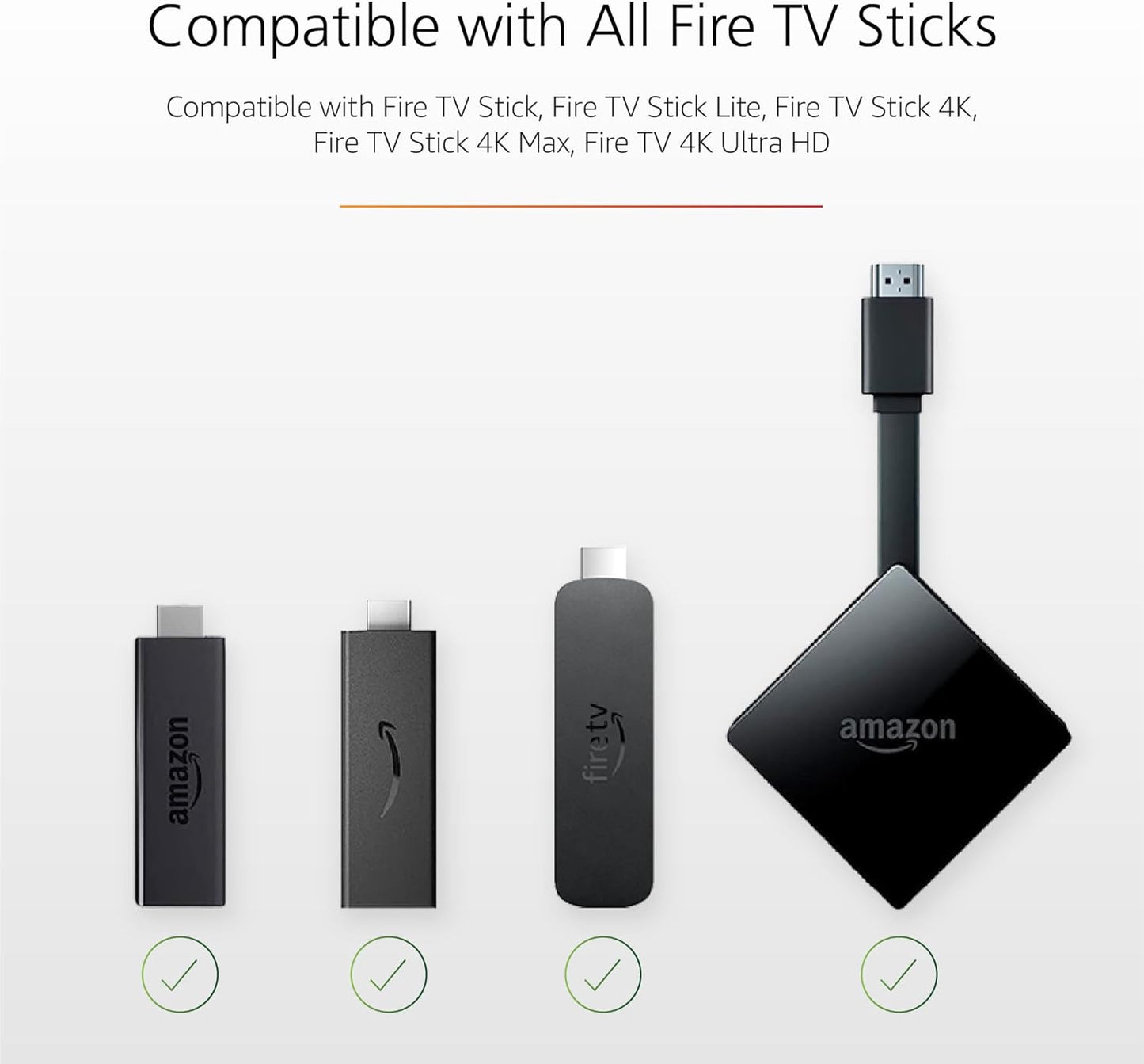 Mission USB Power Cable for Amazon Fire TV (Eliminates the Need for AC Adapter)