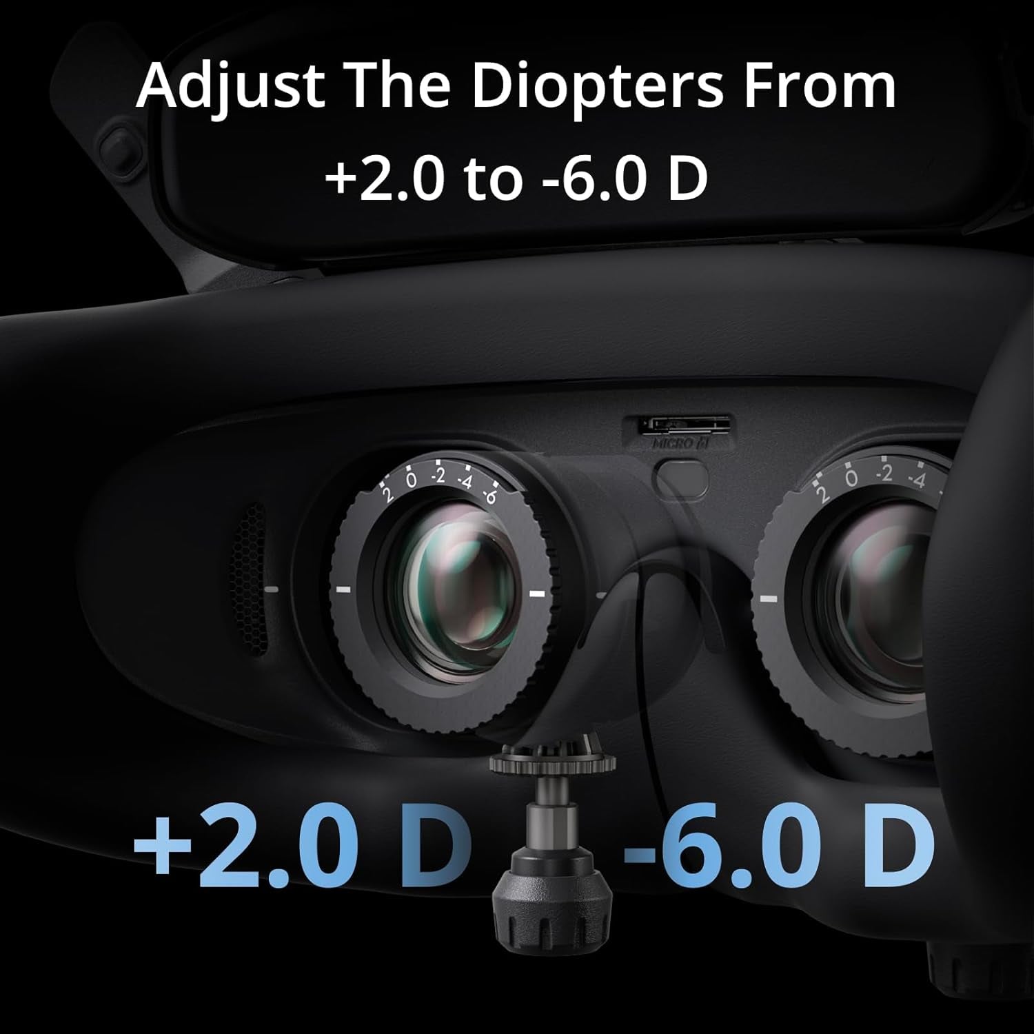 Goggles 3, FPV Goggles with Stunning Micro-Oled Screens, Immersive Flight Experience, O4 HD Video Transmission, Adjustable Diopters, Wireless Streaming, Drone Goggles with Real View Pip