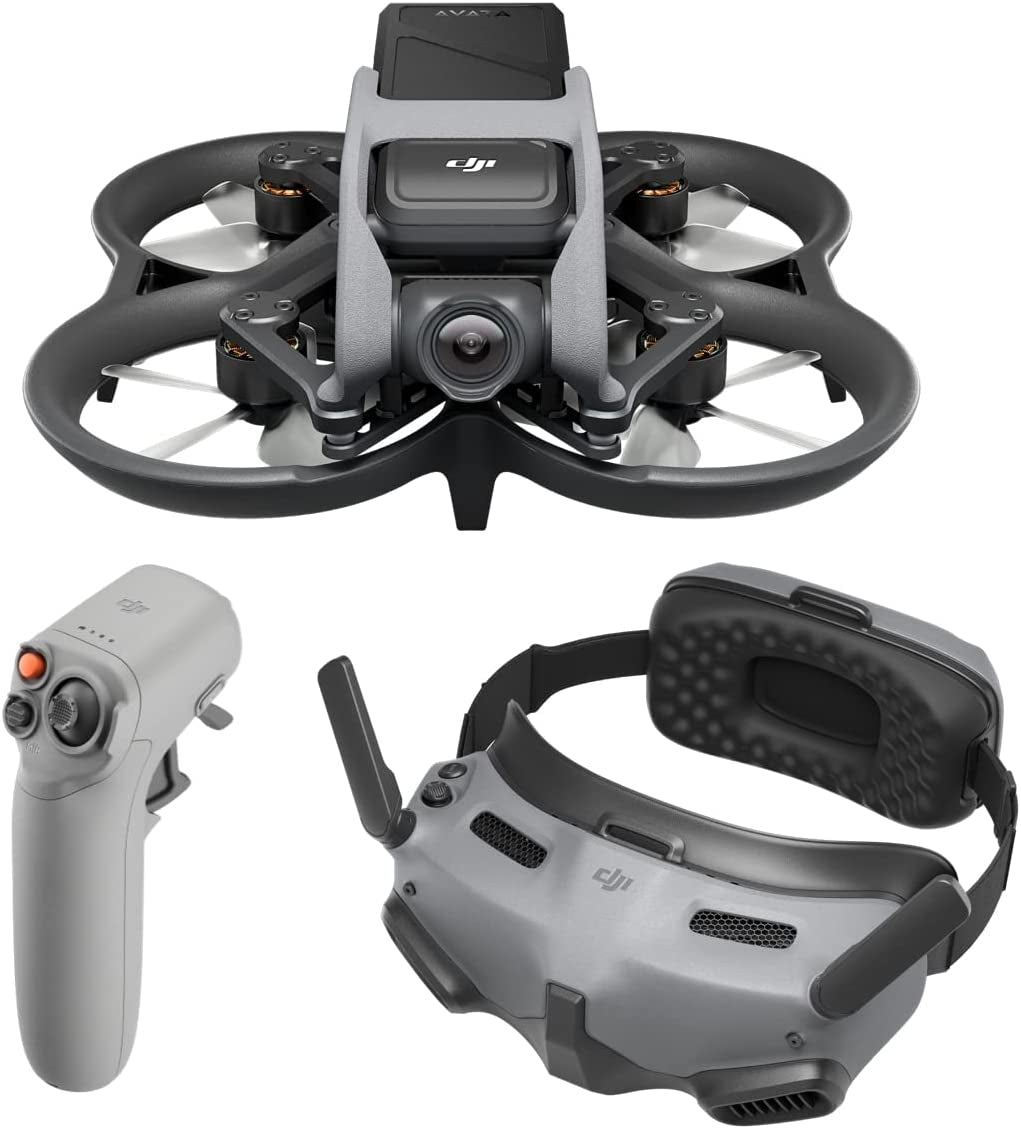 Avata Explorer Combo - First-Person View Drone with Camera, UAV Quadcopter with 4K Stabilized Video, Super-Wide 155° FOV, Emergency Brake and Hover, Includes New RC Motion 2 and Goggles Integra