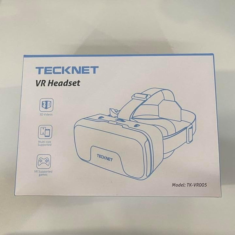 VR Headset for Phone, Virtual Reality Headsets with HD 110°FOV Anti-Blue Light Lenses & Adjustable Gears, 3D VR Headset for Kids Compatible Iphone Samsung Android 4.7-7.2"