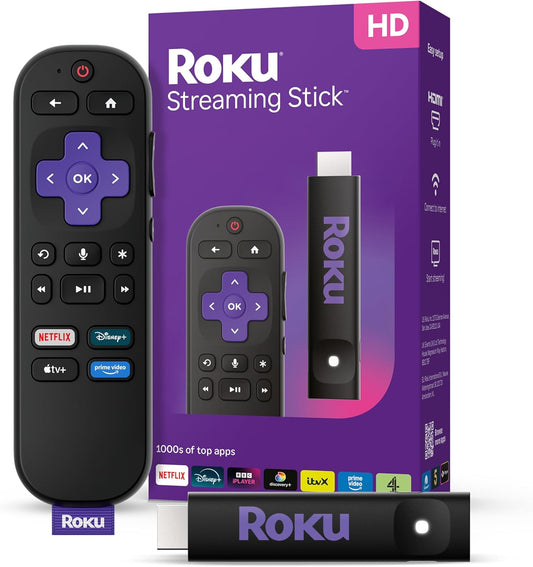 ® Streaming Stick™ 2025 – HD  Streaming Device for TV with Voice Remote – Free and Live TV