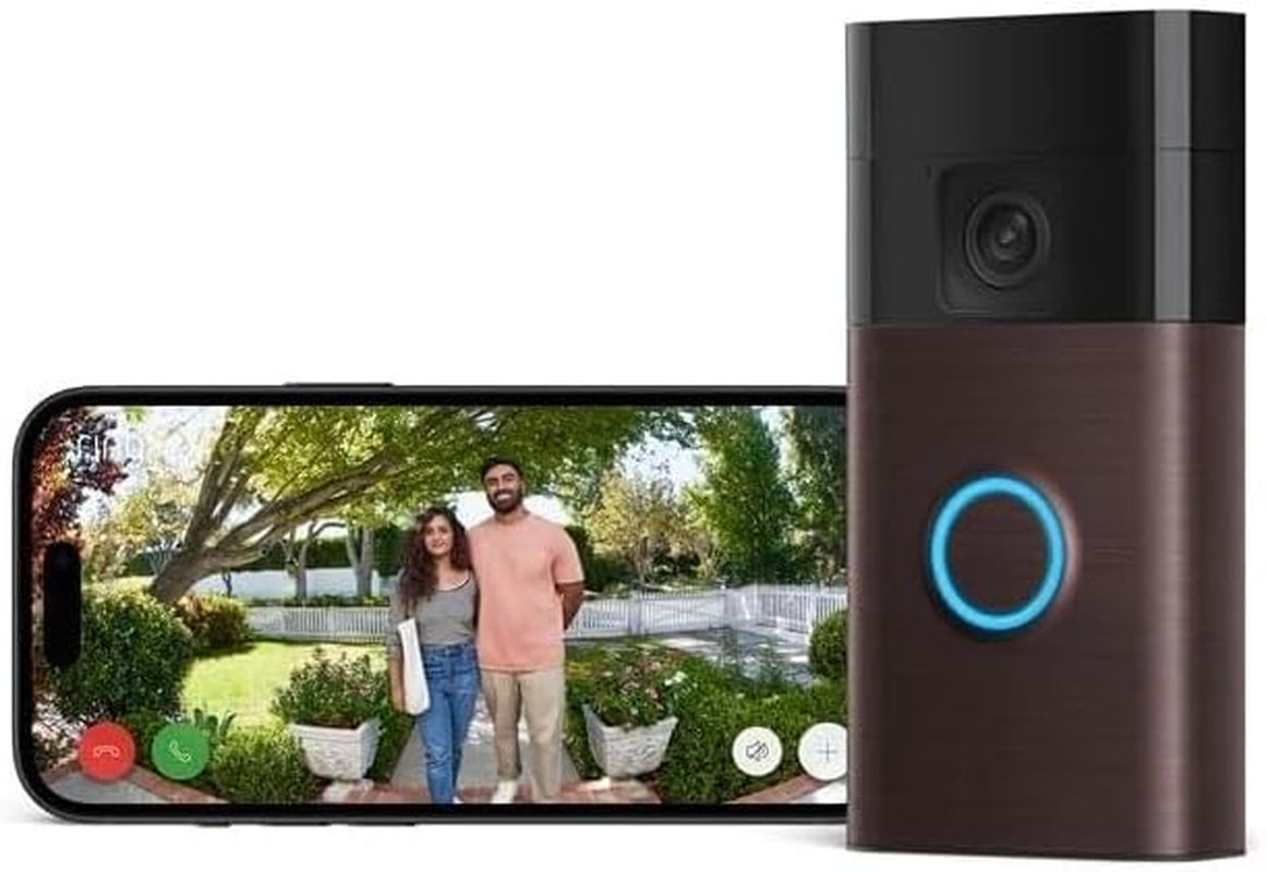 New Ring Video Doorbell (Newest Model, 2024 Release) Wireless 1440P HD Video Doorbell Camera,With Easy Battery-Powered Installation I 30-Day Free Trial