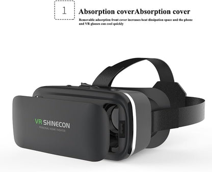 VR Headset for Iphone and Android with Remote Controller, Upgrade 3D Virtual Reality VR Glasses with Blue Lights for VR Games Movies & Video, Support 4.7-7.0”Phone for Kids & Adults