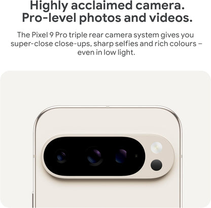 Pixel 9 Pro - Unlocked Android Smartphone with Gemini, Triple Rear Camera System, 24-Hour Battery, and 6.3" Super Actua Display - Obsidian, 128GB