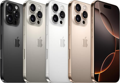 Iphone 16 Pro 256 GB: 5G Mobile Phone with  Intelligence, Camera Control, 4K 120 Fps Dolby Vision and a Huge Leap in Battery Life. Works with Airpods; Black Titanium