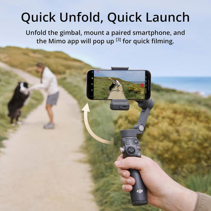 Osmo Mobile 7P Gimbal Stabilizer for Iphone, Android, Native Tracking, Lighting, 3-Axis Phone Gimbal, Quick Launch, One-Tap Edit, Built-In Extension Rod & Tripod, 10Hrs Use, Phone Charging