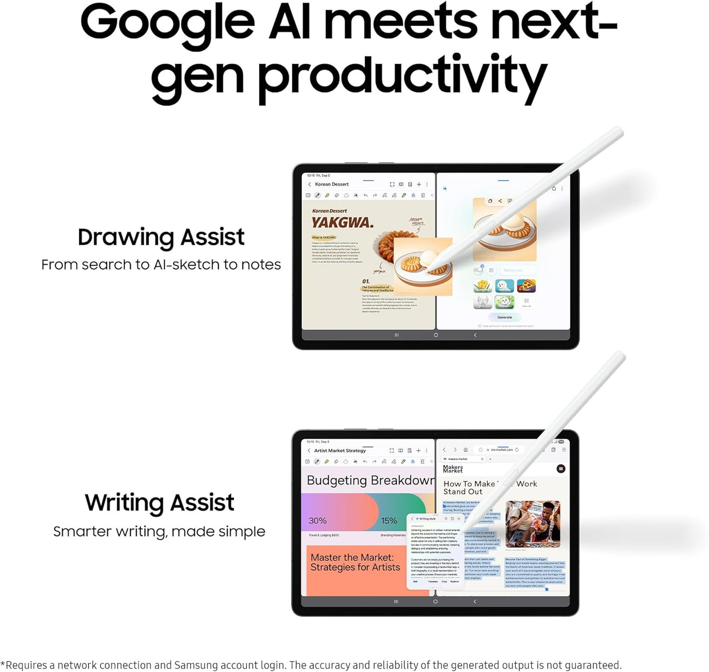 Galaxy Tab S11, AI Tablet, Wi-Fi , Lightweight Design, Multi-Modal AI Tools, Dex Connect, 512GB Storage, 12GB Memory, Long Battery Life, Silver, 3 Year  Extended Warranty (UK Version)