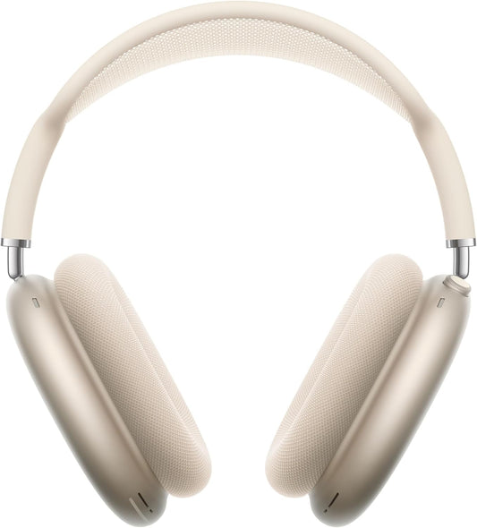 Airpods Max Wireless Over-Ear Headphones, Pro-Level Active Noise Cancellation, Transparency Mode, Personalised Spatial Audio, USB-C Charging, Bluetooth Headphones for Iphone, Starlight ​​​​​​​