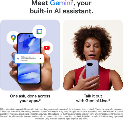 Pixel 9A – Unlocked Android Smartphone with AI Camera, All-Day Battery and Powerful Security – Iris, 128GB