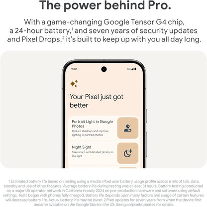 Pixel 9 Pro XL - Unlocked Android Smartphone with Gemini, Triple Rear Camera System, 24-Hour Battery, and 6.8" Super Actua Display - Obsidian, 128GB