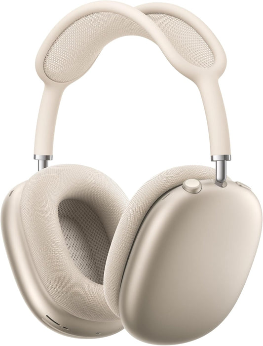 Airpods Max Wireless Over-Ear Headphones, Pro-Level Active Noise Cancellation, Transparency Mode, Personalised Spatial Audio, USB-C Charging, Bluetooth Headphones for Iphone, Starlight ​​​​​​​
