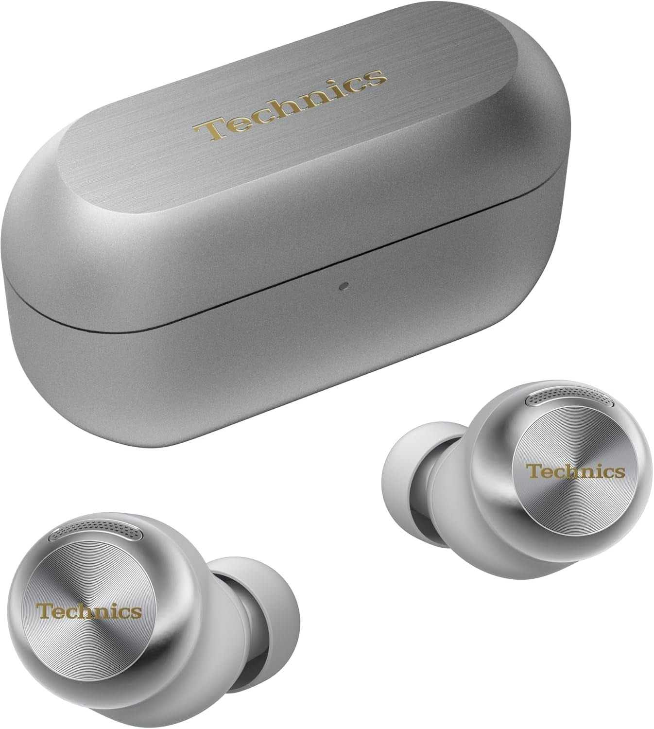 EAH-AZ100E-S Wireless Earbuds with Noise Cancelling, Multipoint Bluetooth, Voice Focus AI, Comfortable In-Ear Headphones, Silver