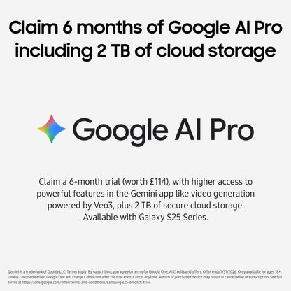 Galaxy S25 Ultra AI Smartphone, Galaxy AI, 12GB Memory, 512GB Storage, 200MP Camera, S Pen Included, Titanium Silverblue, 3 Year Manufacturer Extended Warranty (UK Version)