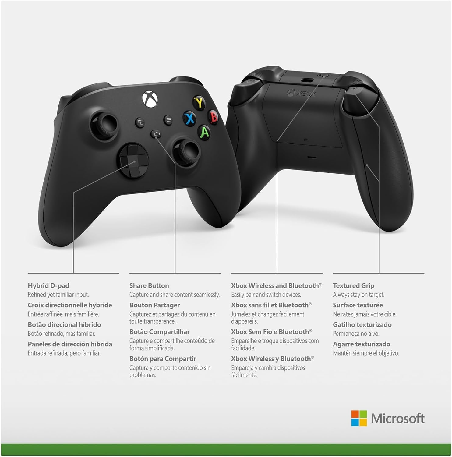 Wireless Controller – Carbon Black Series X|S, One, and Windows Devices
