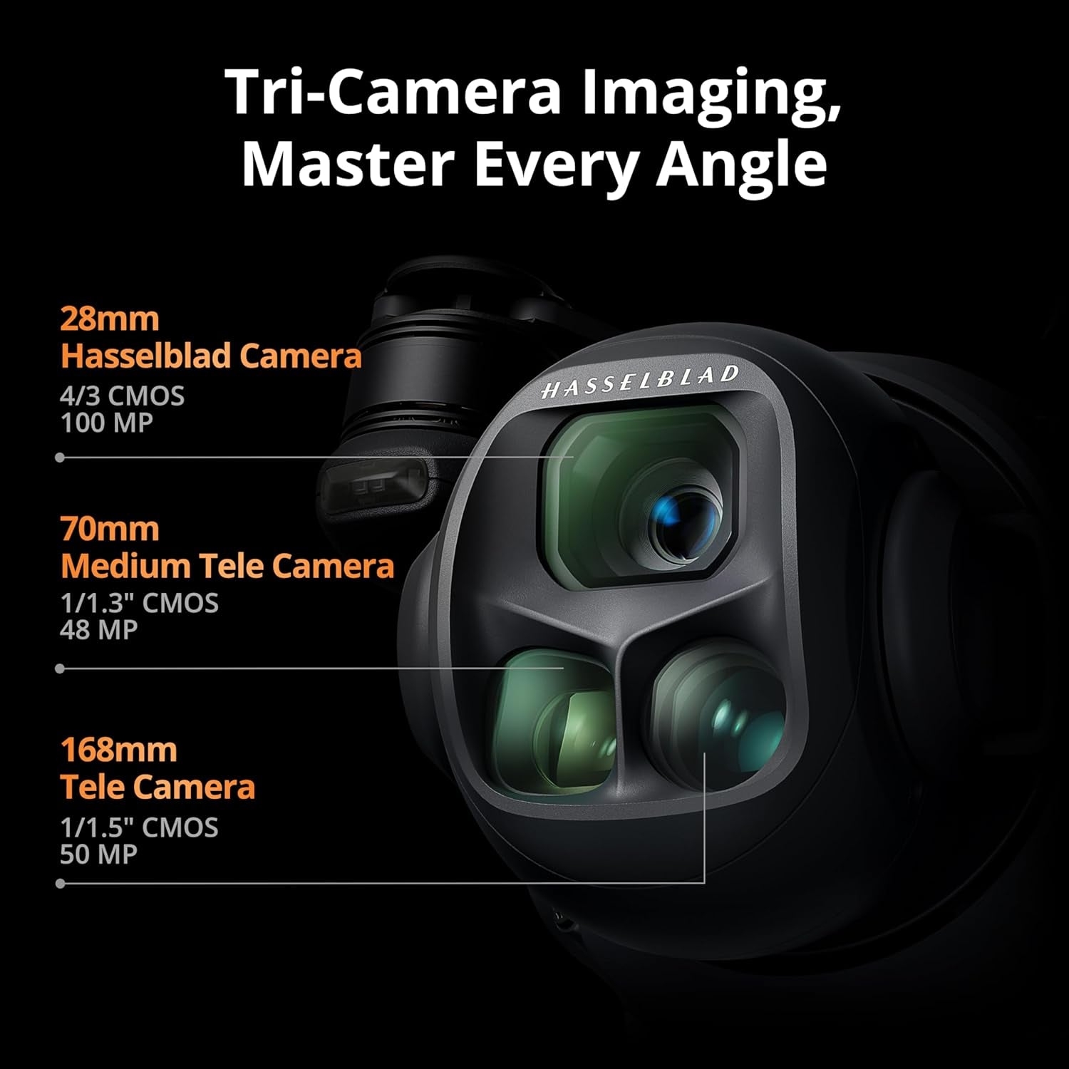 Mavic 4 Pro Fly More Combo with  RC 2, Flagship Tri-Camera Drone with 100MP 4/3 CMOS Hasselblad Camera, 30Km Video Transmission, 51-Min Max Flight Time, Charging Hub, and More