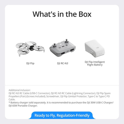 Flip, Drone with 4K UHD Camera for Adults, under 249 G, 3-Axis Gimbal Stabilization, 13Km Video Transmission, Palm Takeoff, Auto Return, 1 Battery for 31-Min Flight Time, Intelligent Flight