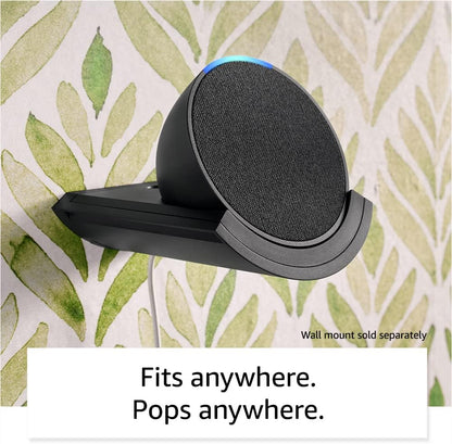 Echo Pop (Newest Gen) | Full Sound Compact Wi-Fi and Bluetooth Smart Speaker with Alexa | Charcoal