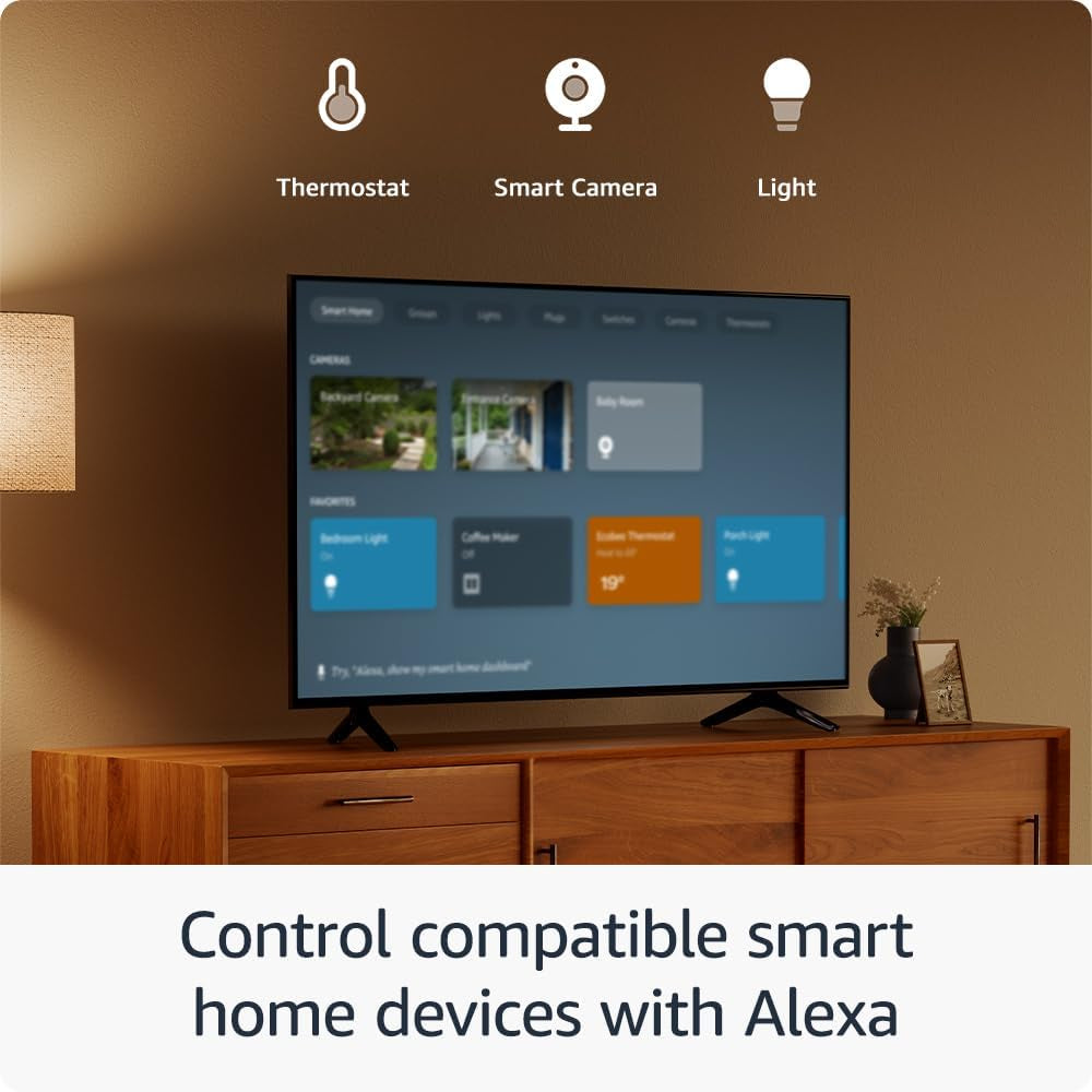 Fire TV Stick HD (Newest Gen), Free and Live TV, Alexa Voice Remote, Smart Home Controls, HD Streaming