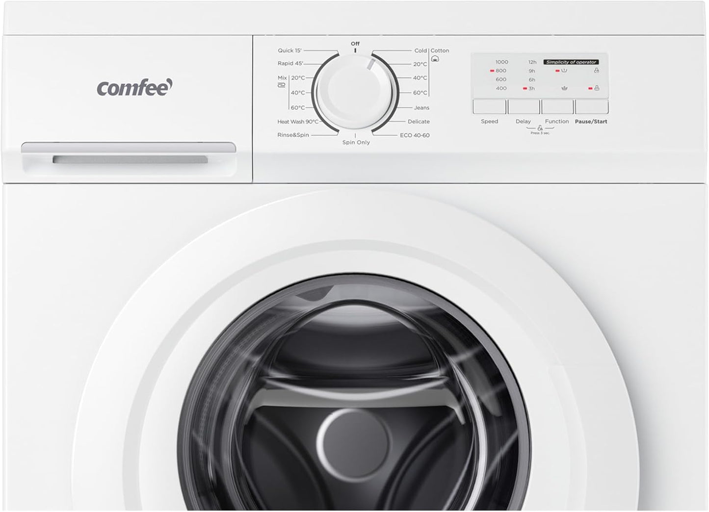 Freestanding Washing Machine,6Kg Load,Heat Wash 90℃,Quick Wash,15 Washing Programs,White-Cfe10Ew60/W