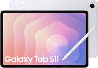 Galaxy Tab S11, AI Tablet, Wi-Fi , Lightweight Design, Multi-Modal AI Tools, Dex Connect, 512GB Storage, 12GB Memory, Long Battery Life, Silver, 3 Year  Extended Warranty (UK Version)