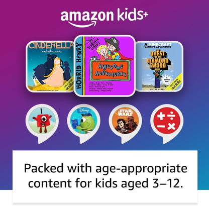 Echo Dot Kids (Newest Gen) | Wi-Fi and Bluetooth Smart Speaker with Alexa | with 1 Year of  Kids+ Content | Dragon