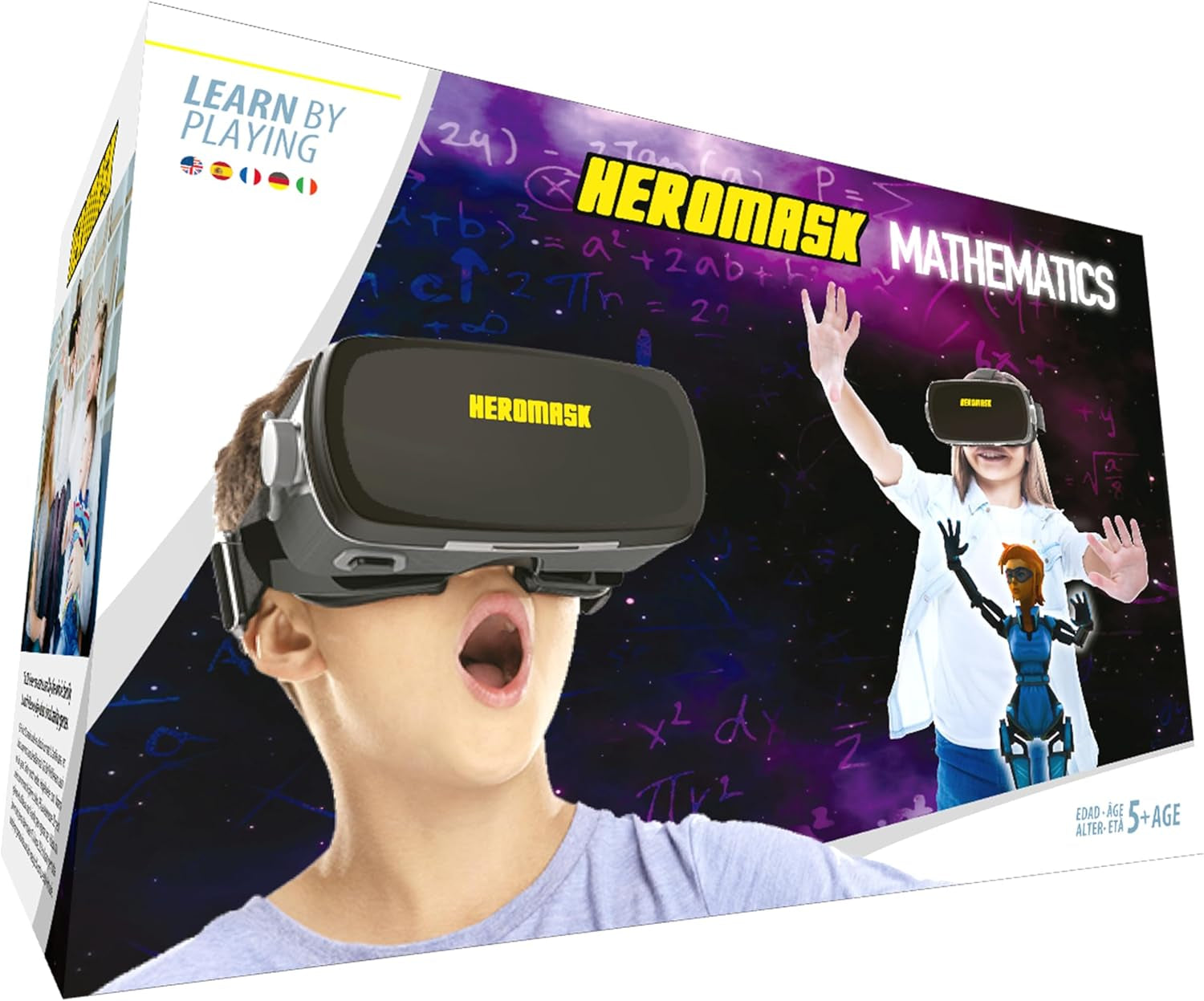 : VR Headset for Kids + Maths Educational Games [Times Tables Subtraction…] for Kids 5 6 7 8…12 Years Old [Fun Games] VR Maths Set [3D Glasses] Cool for Girls and Boys Learning Toys