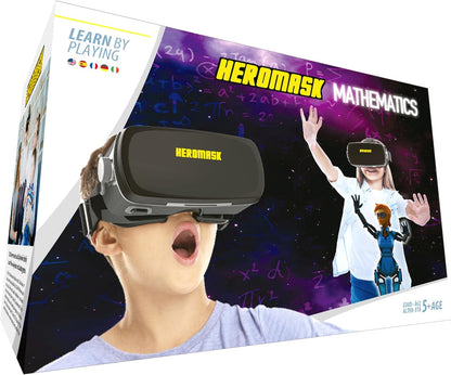 : VR Headset for Kids + Maths Educational Games [Times Tables Subtraction…] for Kids 5 6 7 8…12 Years Old [Fun Games] VR Maths Set [3D Glasses] Cool for Girls and Boys Learning Toys