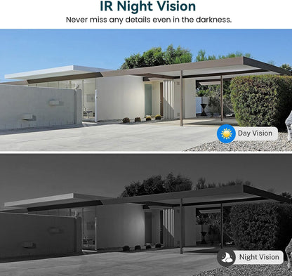 1080P Wireless Video Doorbell Camera, AI Human Detection, Night Vision, 2-Way Audio, Battery Powered, Cloud Storage, 2.4G Wifi, Indoor Outdoor Surveillance (Black)