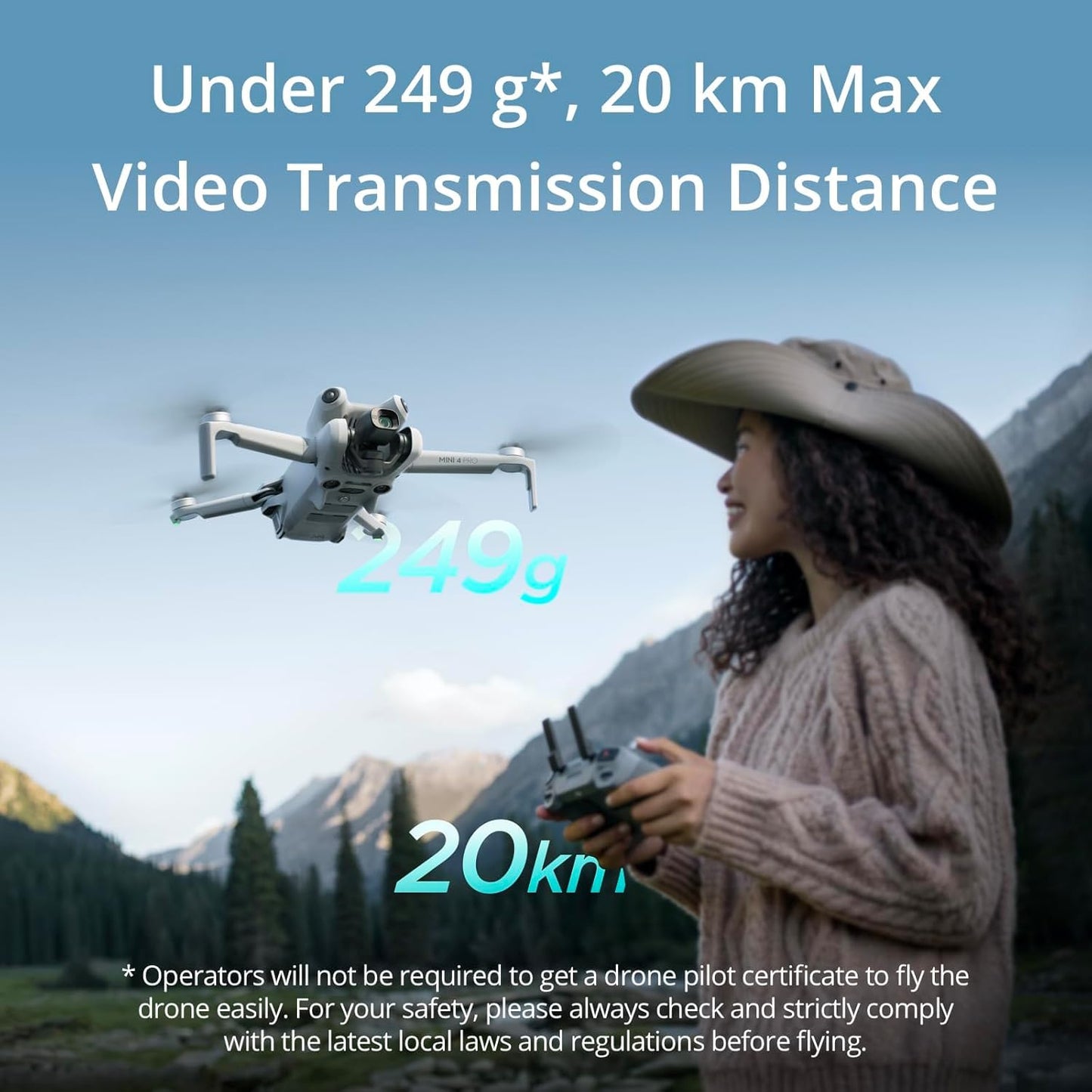 Mini 4 Pro Fly More Combo with  RC 2 (Screen Remote Controller), Folding Mini-Drone with 4K HDR Video Camera for Adults, under 0.549 Lbs/249 G, 34-Min Flight Time, 2 Extra Batteries