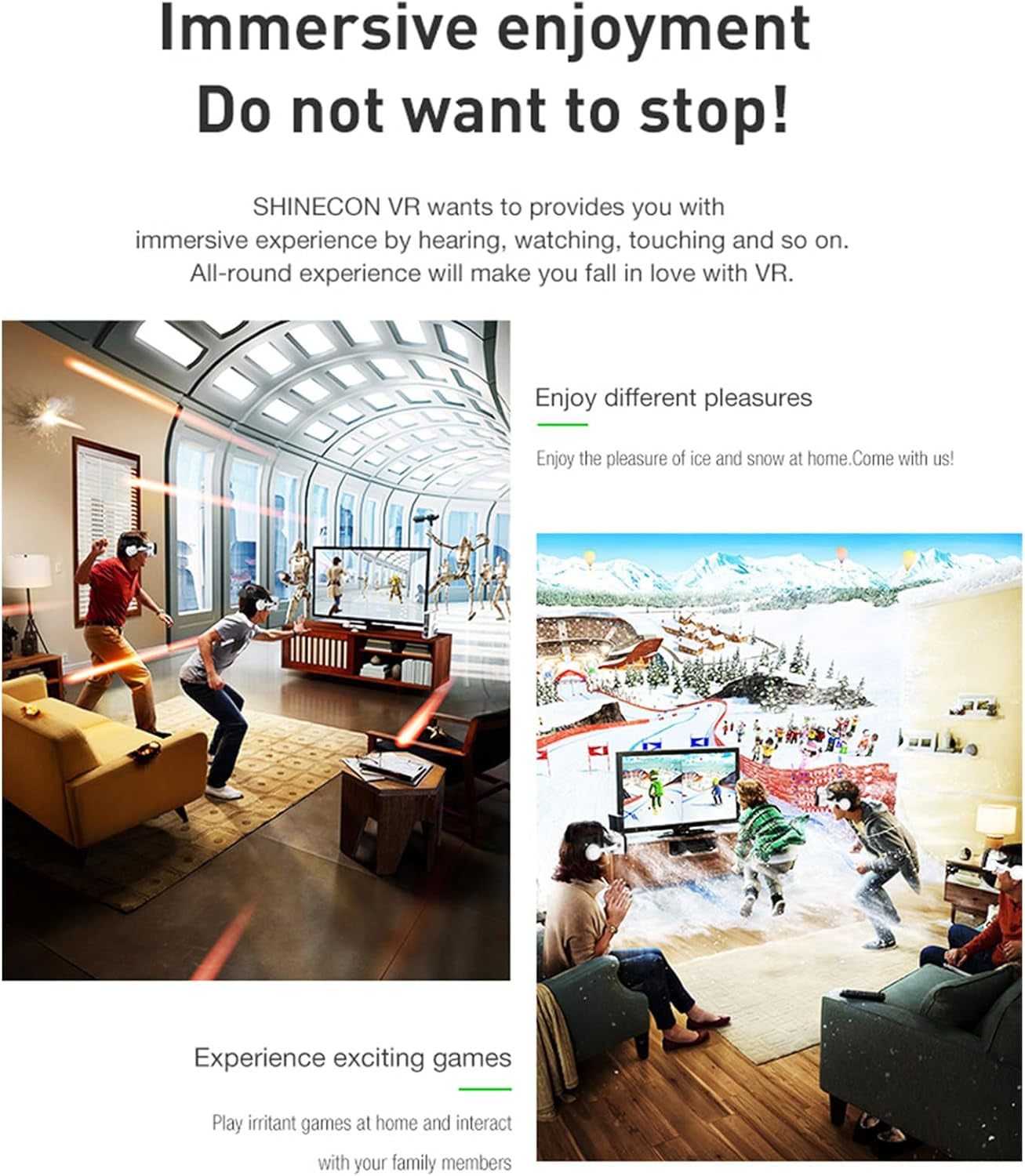 VR Headset for Iphone and Android with Remote Controller, Upgrade 3D Virtual Reality VR Glasses with Blue Lights for VR Games Movies & Video, Support 4.7-7.0”Phone for Kids & Adults