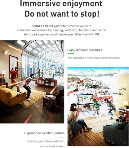 VR Headset for Iphone and Android with Remote Controller, Upgrade 3D Virtual Reality VR Glasses with Blue Lights for VR Games Movies & Video, Support 4.7-7.0”Phone for Kids & Adults