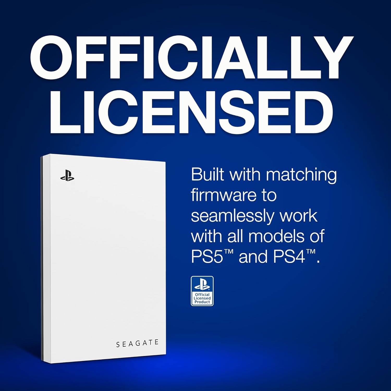 Game Drive for PS4/PS5 2TB, External HDD, USB 3.0, Officially Licensed, Blue LED, Incl 2 Weeks Playstation+ (STLV2000202)