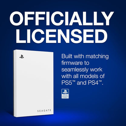 Game Drive for PS4/PS5 2TB, External HDD, USB 3.0, Officially Licensed, Blue LED, Incl 2 Weeks Playstation+ (STLV2000202)