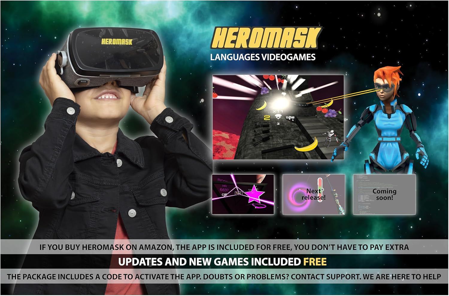 : VR Headset for Kids + Game to Learn Spanish, French… Stem Toys. Kids Gifts for Boys and Girls for Age 5 6 7 8 9 10 11 12 Years Old. Educational