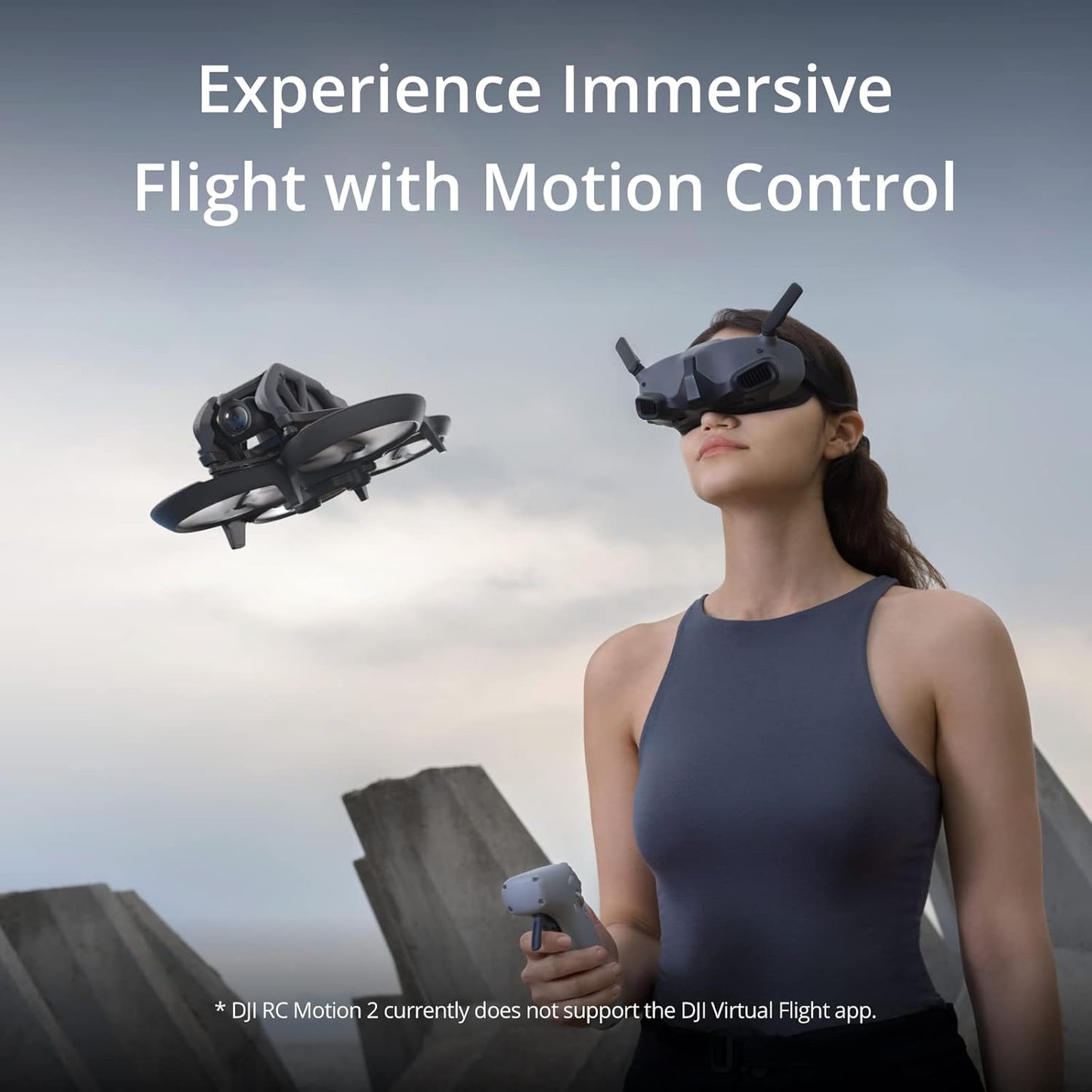 Avata Explorer Combo - First-Person View Drone with Camera, UAV Quadcopter with 4K Stabilized Video, Super-Wide 155° FOV, Emergency Brake and Hover, Includes New RC Motion 2 and Goggles Integra