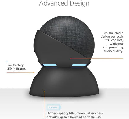 Battery Base for Echo Dot (5Th Generation), Made for Amazon Black