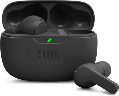 Wave Beam In-Ear Wireless Earbuds with IP54 and IPX2 Waterproofing, Hands-Free Calling and 32-Hour Battery Life, Black