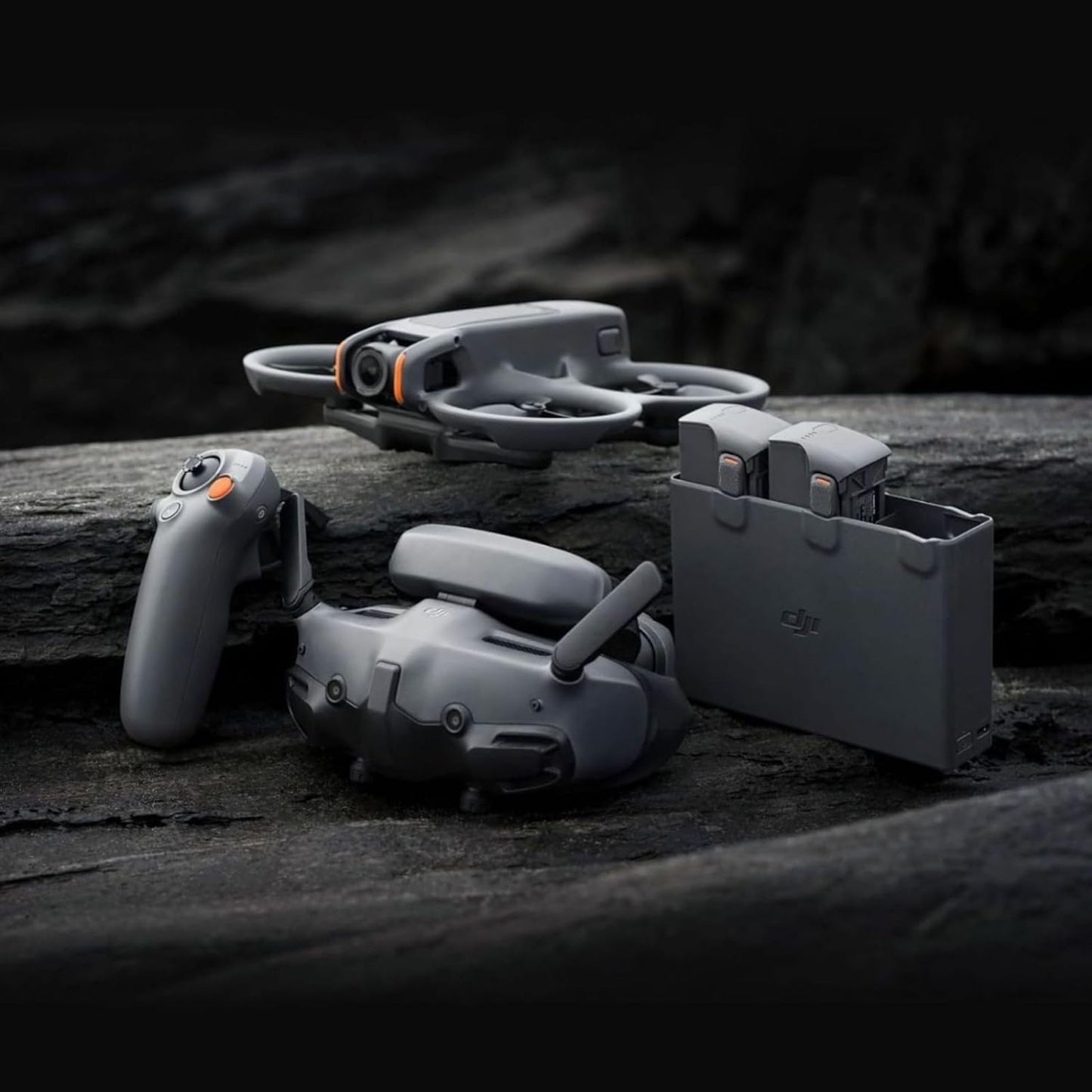 Avata 2 Fly More Combo (3 Batteries), FPV Drone with Camera 4K, Immersive Experience, One-Push Acrobatics, Built-In Propeller Guard, 155° FOV, Camera Drone with Goggles 3 and RC Motion 3