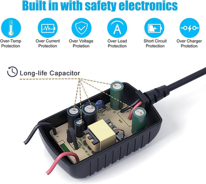 15W Power Supply Black, Compatible with Echo Dot (3Rd / 4Th / 5Th) Gen Dot with Clock Dot Kids Edition Show 5 (1St & 2Nd Gen) Spot Pop Fire TV Cube Power Cord
