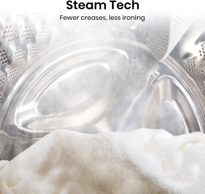 WF1G7021BW Freestanding 7 Kg-Front Load Durable Inverter Washing Machine, Steam Wash-Quick Wash-15 Washing Programs-1200 Rpm-White-Energy Rating B