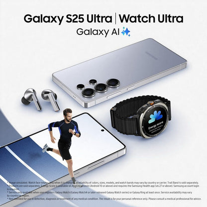 Galaxy S25 Ultra AI Smartphone, Galaxy AI, 12GB Memory, 512GB Storage, 200MP Camera, S Pen Included, Titanium Silverblue, 3 Year Manufacturer Extended Warranty (UK Version)